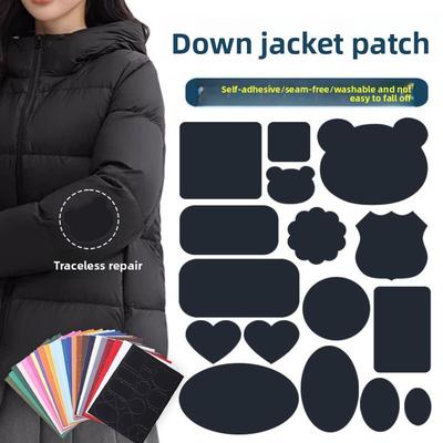 Naklejki naszywki na kurtkę puchową Duże samoprzylepne naklejki z tkaniny do łatania dziur w ubraniach bez śladów Do naprawy wysokiej klasy Naprawcze naklejki