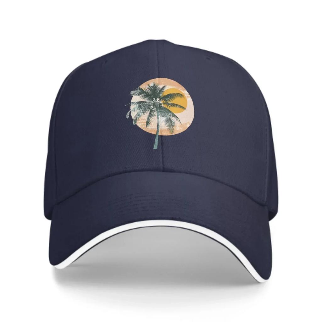 Palm Tree Baseball Caps Fashion Casquette for Unisex Women Adjustable Casual Trucker Hats for Sports Outdoor Activities