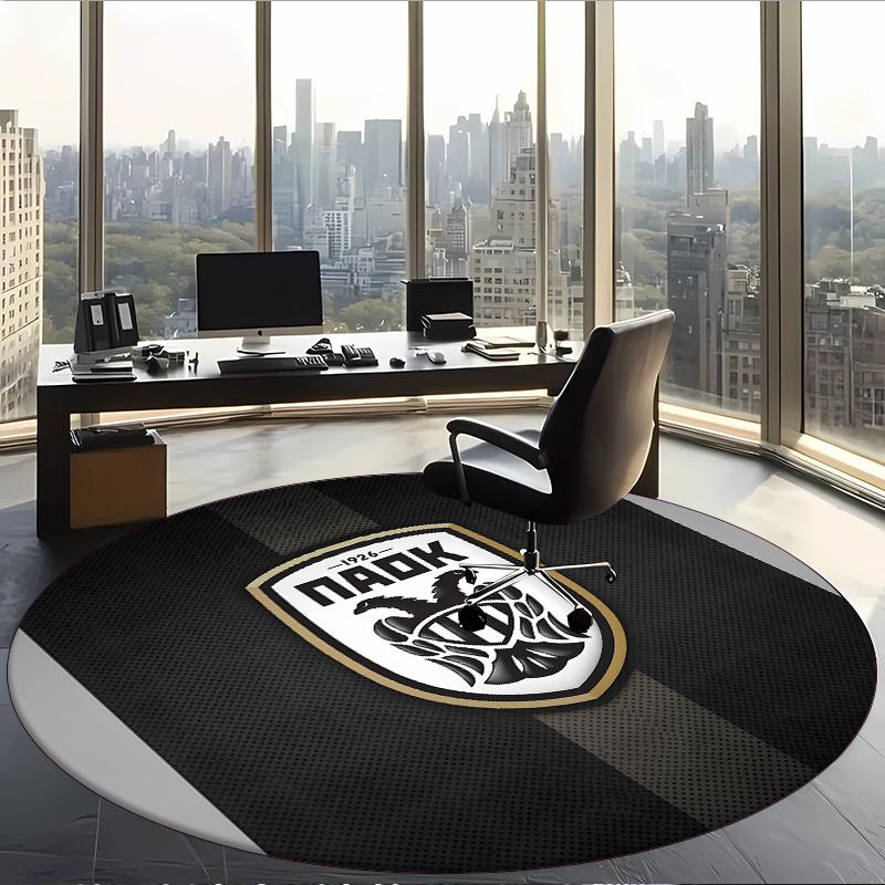 Paok (5) Round Office Rug Decorative Floor Rug for Office Bedroom Living Room and Home Space