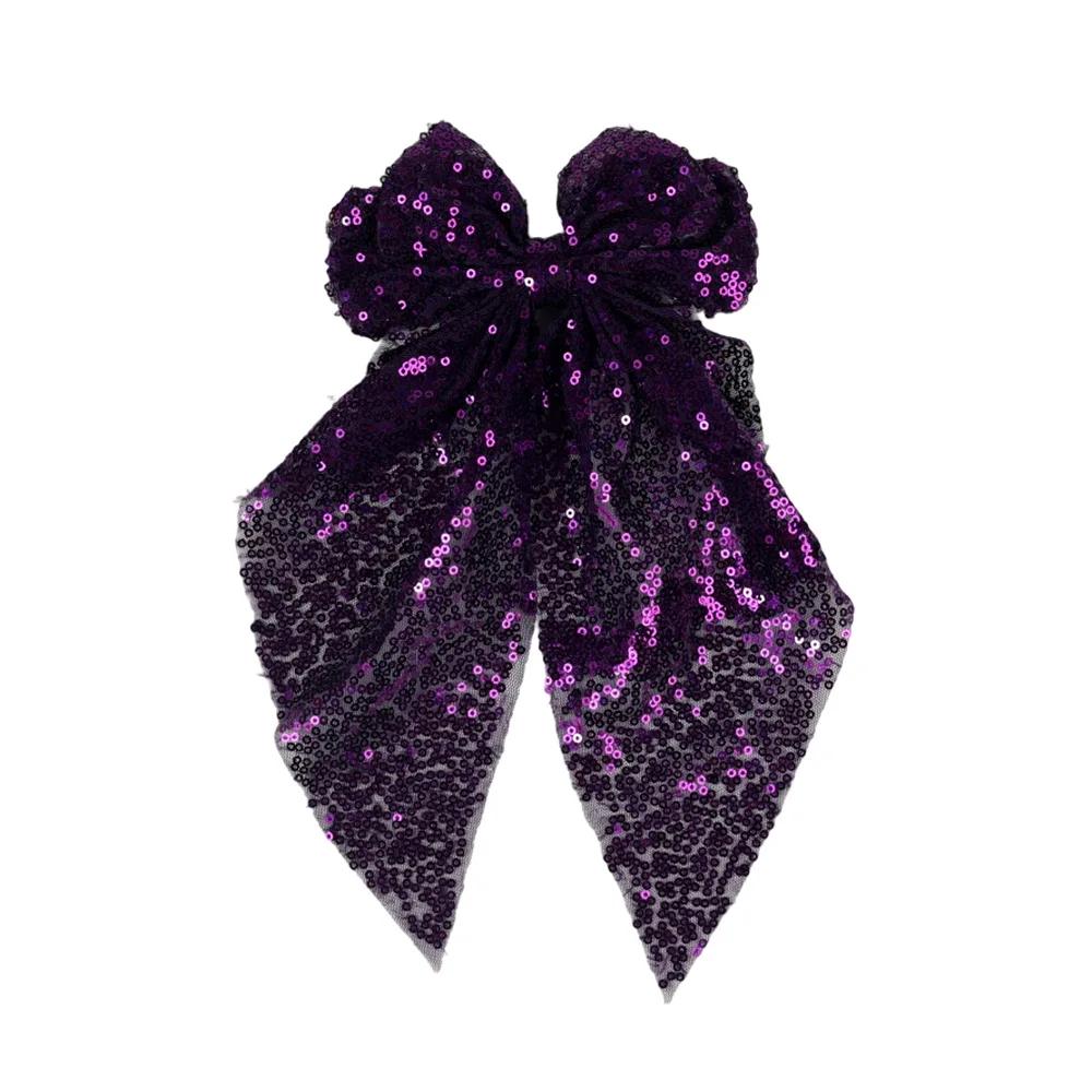 Big Bows Sequins Hair Clip For Women Girls Handmade Bowknot Hairpins Ladies Barrettes Headwear Party Hair Accessories