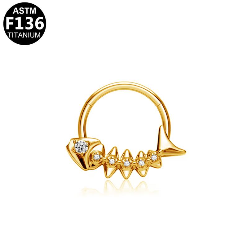 G23 Titan Fischgräten Nasenring & Ohrklemme Ohrring F136