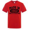 Made In 1962 Aged To Perfection Tee Clothes Hip Hop Breathable Cotton T Shirt Short Sleeve Tops Summer Streetwear T-Shirt