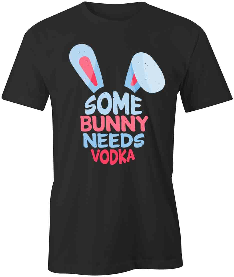 BUNNY NEEDS VODKA TShirt Tee Short-Sleeved Cotton CLOTHING EASTER S1BCA220 L