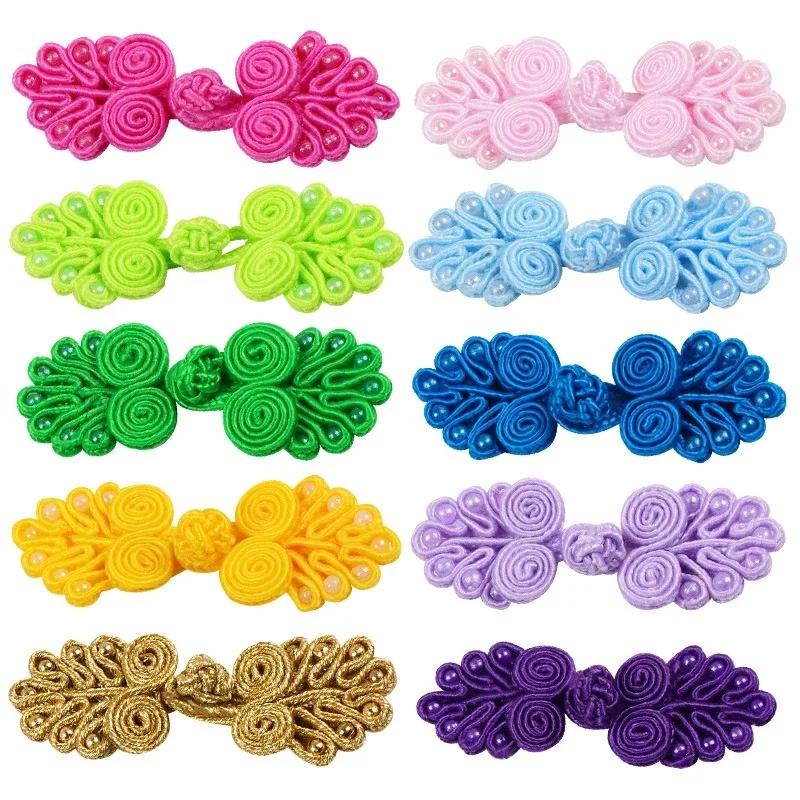 10Pairs Chinese Handmade Cheongsam Buttons Knot Fastener Chinese Knot Buttons DIY Handcraft Clothing Decorative Accessories