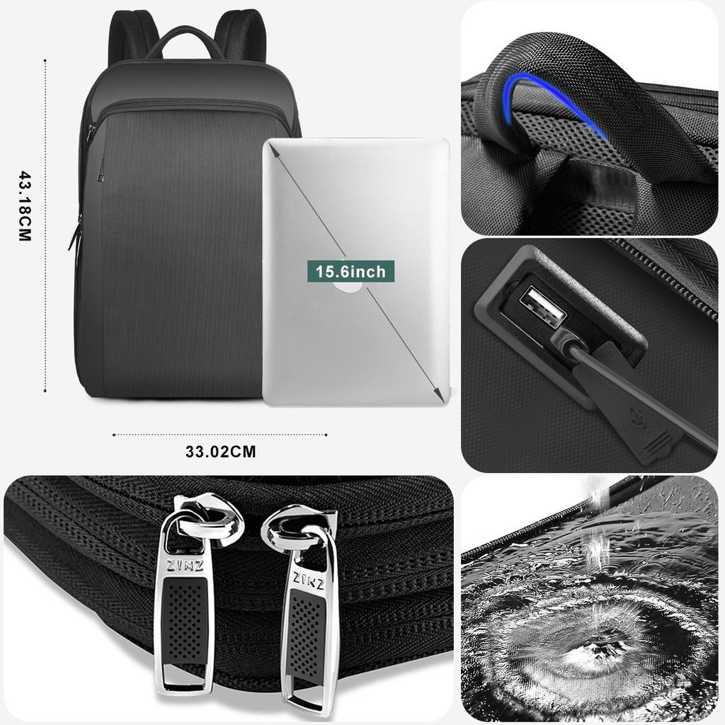 15-16 Inches Expandable Backpack Multifunctional Backpack Computer Bag Leisure Travel Bag School Bag