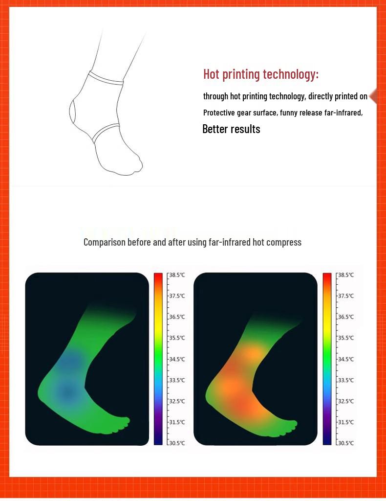 Unisex Heated Ankle Support: Warm, Breathable Protector for Sprain, Cold Protection, and Comfort.