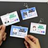 Transparent ID Acrylic Card Holder 1 inch Photo Cover Pendant Keychain Mini Star Photocard Frame Protective Sleeve Decoration