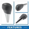 ABSOPRO Automatic Gear Shift Knob for Toyota Camry Plastic Faux Leather Automotive Gearbox Stick Shifter Lever Gray with Gray Stitching 2007-2014,