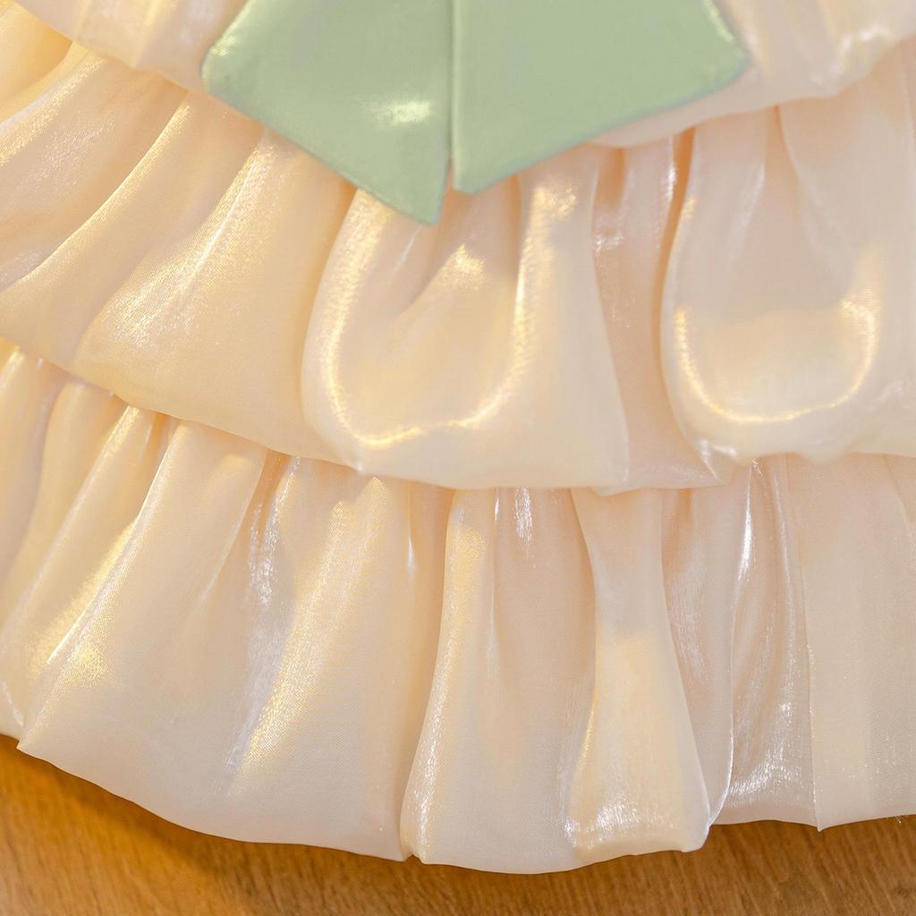 2025 Kinder Formelles Blumenmädchen Prinzessinnenkleid, Geburtstag Puffrock, Wassergaze Kleines Gastgeber Auftrittskostüm.