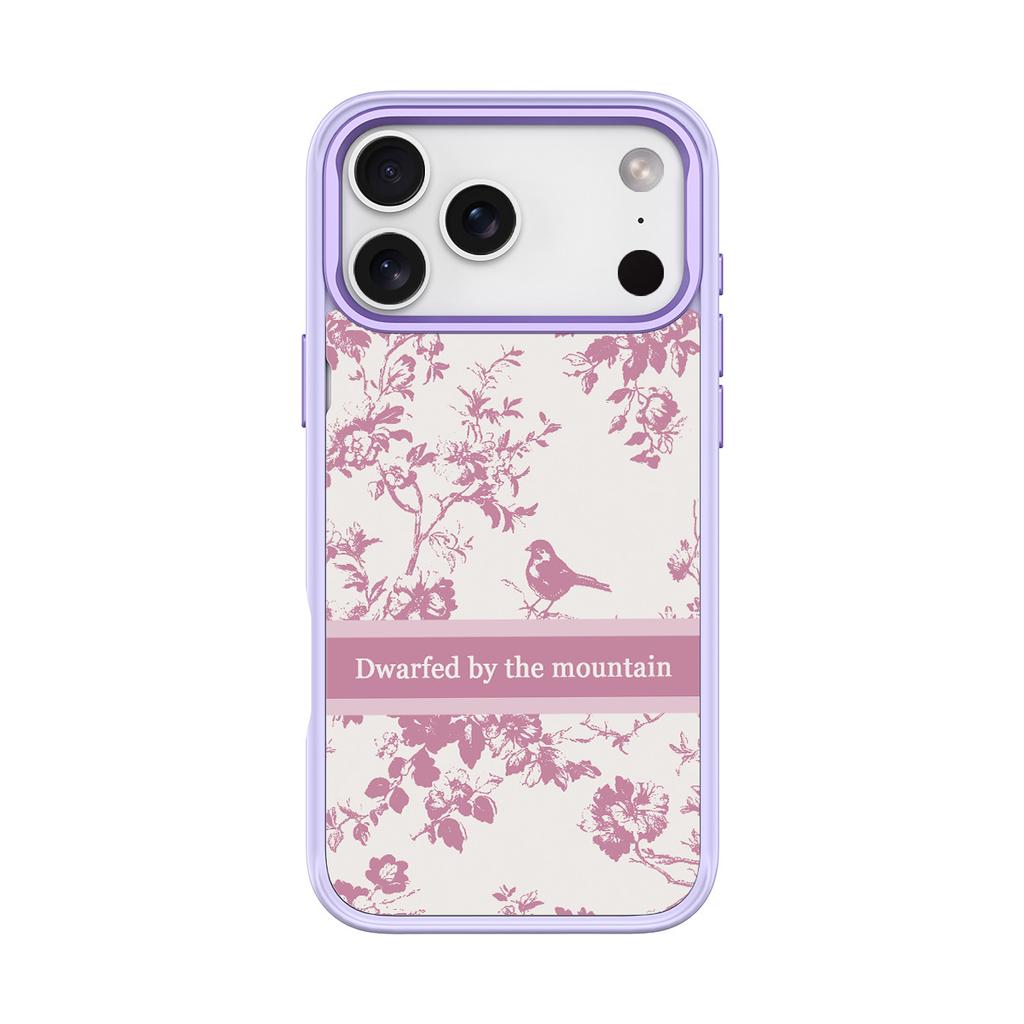 Applicable to Apple 17pro mobile phone case, advanced sense 16 replaceable back plate 15promax magnetic mobile phone case, light purple bird.