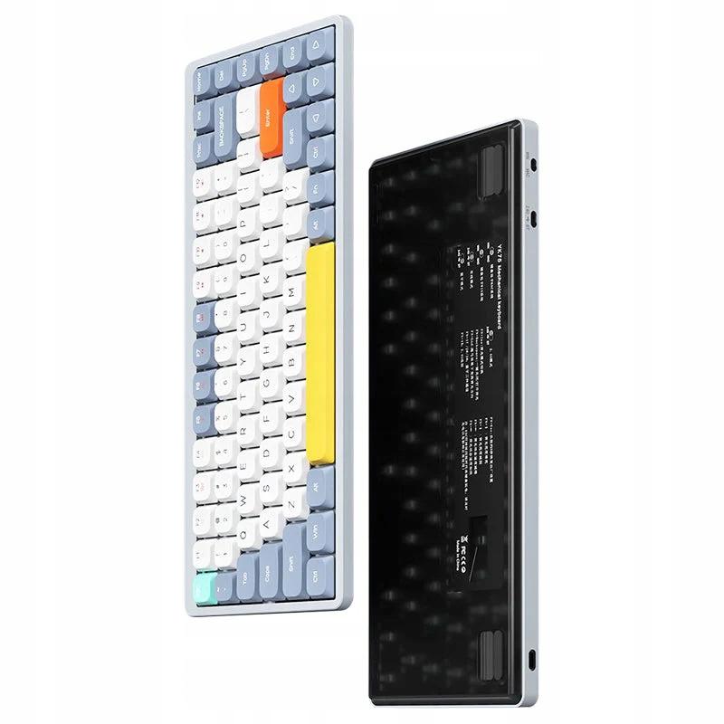 Flaches mechanisches Tastatur YK75 Kabellos 2,4 GHz Flaches Rot Schalter