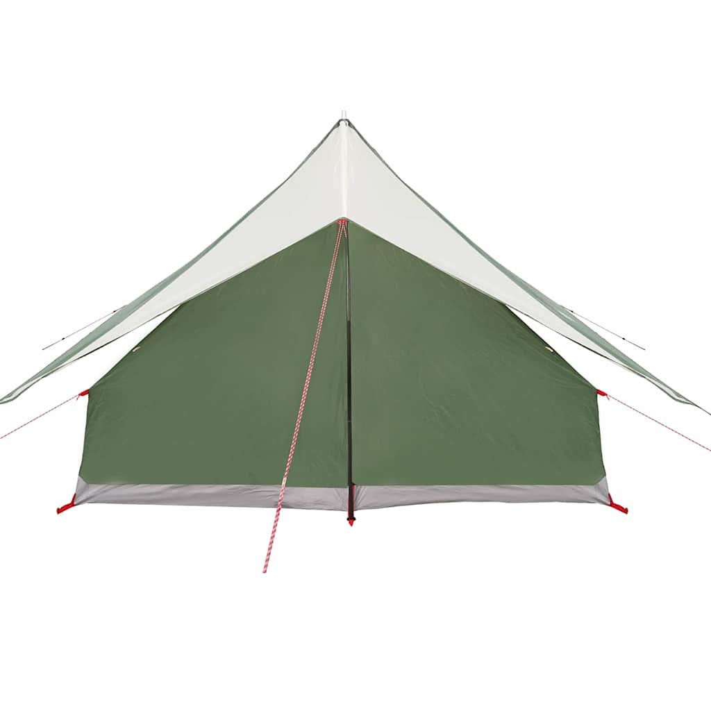 Family Tent with Roof Green and White 256 X 256 X 185 Cm