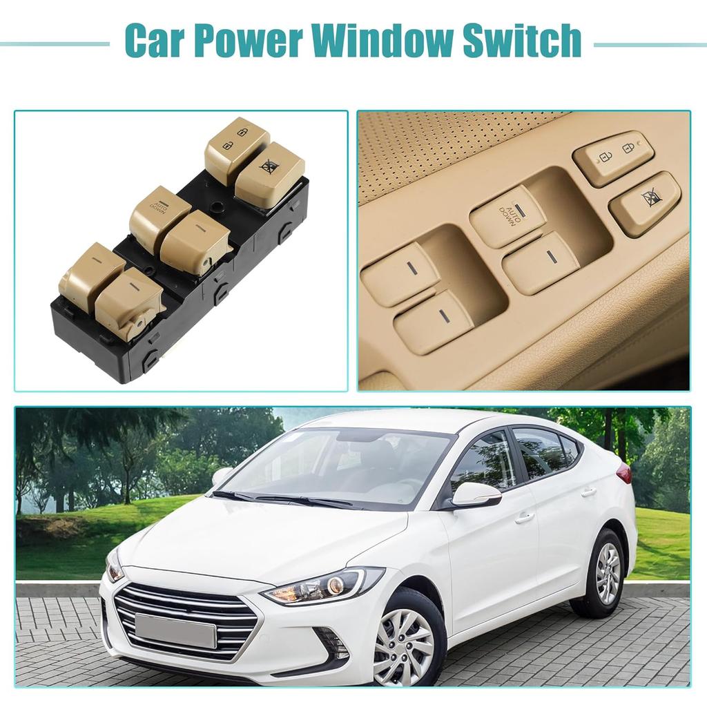 ACROPIX Power Window Switch 1 AUTO Down Window Control Switch Fit for Hyundai Elantra Move 2012-2016 with Removal Tool No.93570-3X000 - Pack of 1
