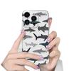 Shark Transparent Phone Case for iPhone 16E/15/14/13/12 Pro Max/11/7 Soft Cover
