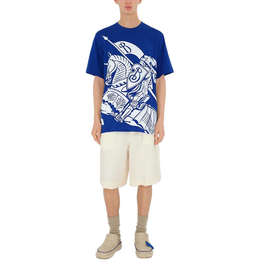 Burberry Equestrian Knight Printed Crewneck T-Shirt 80897431