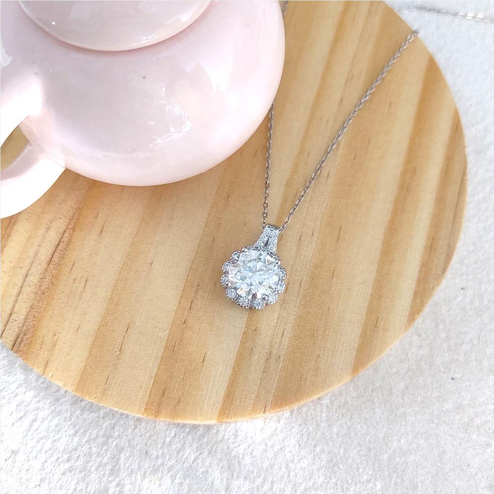 925 Sterling Silver Sunflower Princess Necklace - Luxury Design for Women