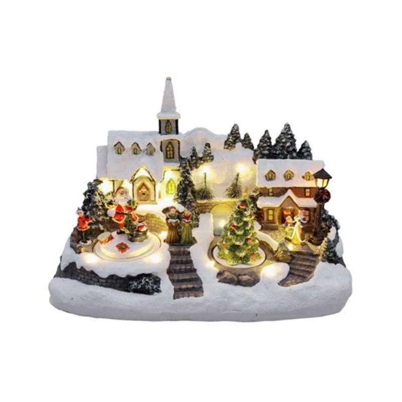 

Handcrafted Resin Holiday House Ornament With Builts In Lights For Christmas Decorations And DIY Centerpieces 1