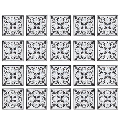 20 STÜCKE Fliesenaufkleber Selbstklebend PVC Diagonaler Aufkleber Bodenaufkleber Wohnzimmer Heimdeko