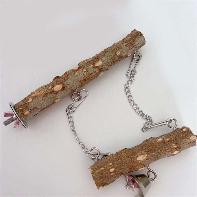 Parrots Cage Accessories 6Pieces/Set Wooden Perches Chewing Sticks Climbing Branches Stand For Small Bird Enrichment