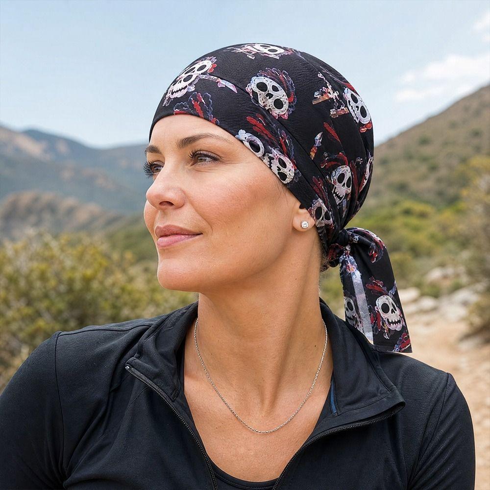 Paisley Print Hijab Caps Breathable Adjustable Bandana Headscarf Quick Dry UV Protection Cycling Head Wrap Outdoor Activities
