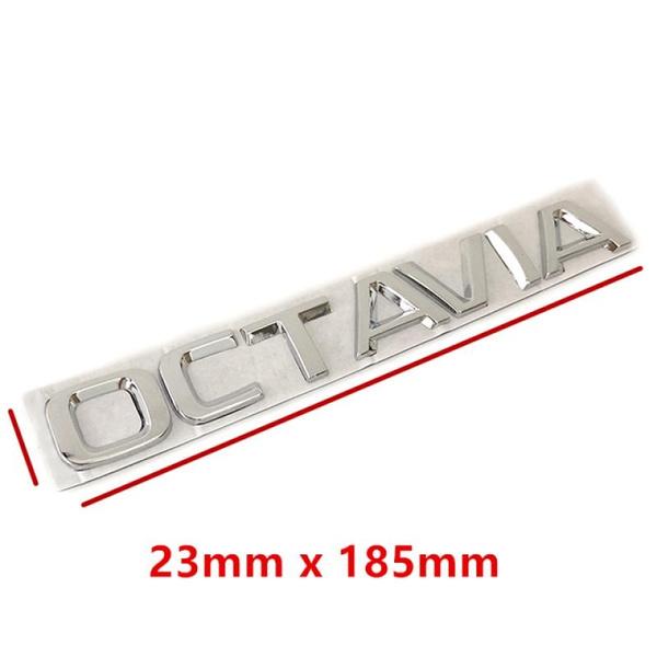3D kovová vysokokvalitná nálepka na auto Octavia Štýlové písmená Slová Označenie pre zadný kufor Odznak Logo Nálepka Emblém Auto príslušenstvo