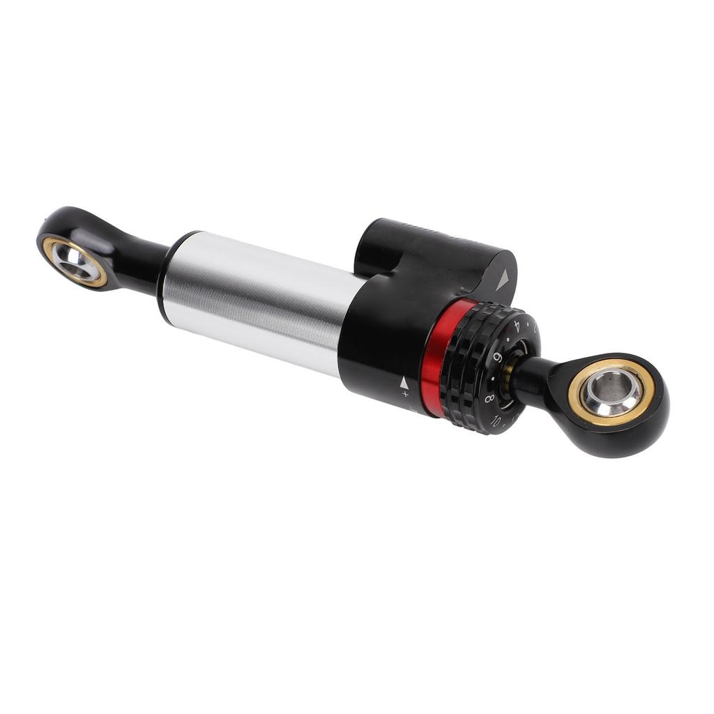 Motorcycle Steering Damper Aluminum Alloy Anodized Directional Steering Damper Bracket Universal for 125cc 150cc Scooter Silver