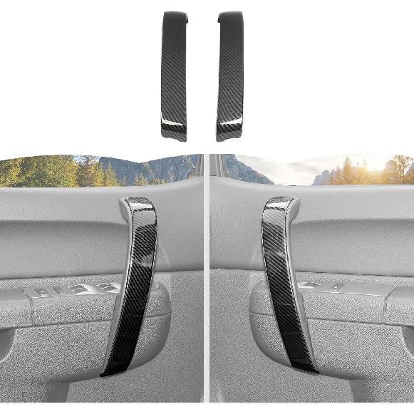 

RT-TCZ Inner Door Handl Cover Trim Decoration Interior Accessories for Chevy Silverado 2007-2013,for GMC Sierra 2007-2013 (Black Carbon Fiber) Black Carbon Fiber