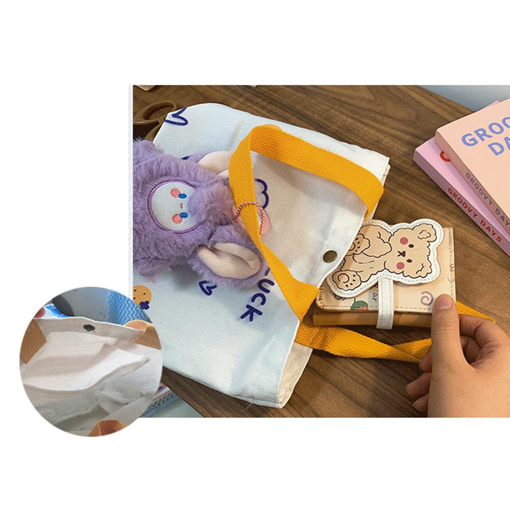 Torba płócienna na ramię przenośna o dużej pojemności na zakupy uroczy kreskówkowy prezent dla studenta uroczy sojusz zwierząt domowych