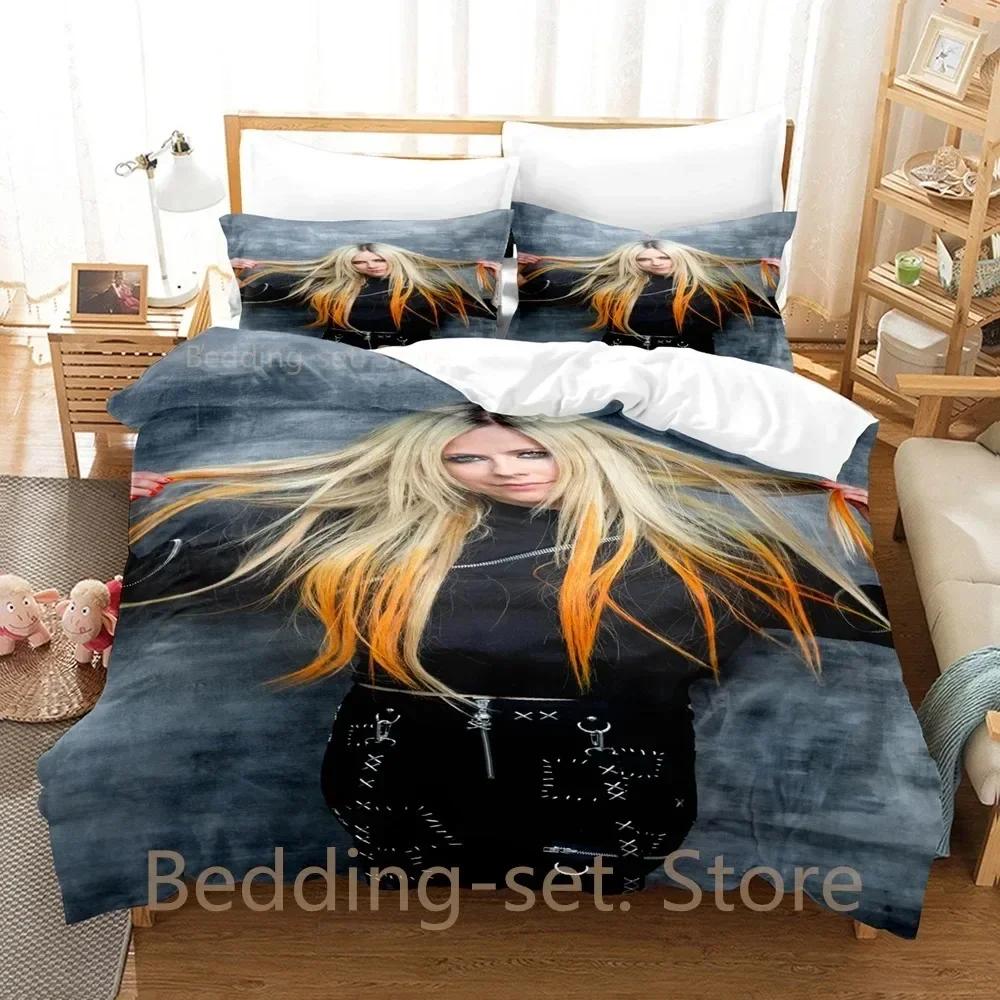 Avril Lavigne Bedding Set Single Twin Full Queen King Size Bed Set Adult Bedroom Duvetcover Sets Personality Bed Sheet Set
