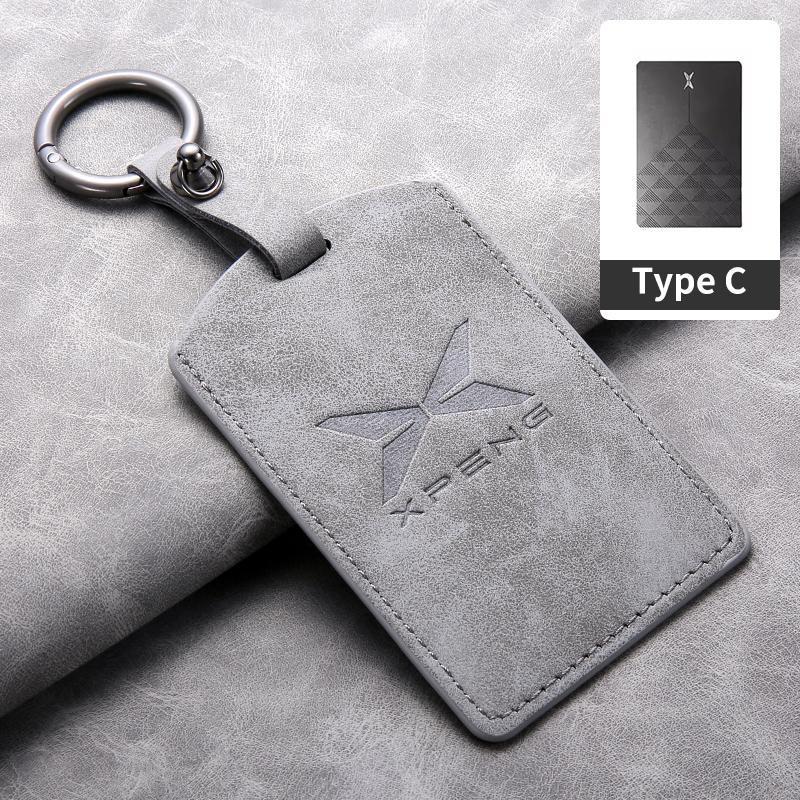Sheepskin Leather Car NFC Card Key Case Cover Holder Protector Shell for Xiaopeng Xpeng P7 P5 Buckle G9 G3 G3i Auto Accessories
