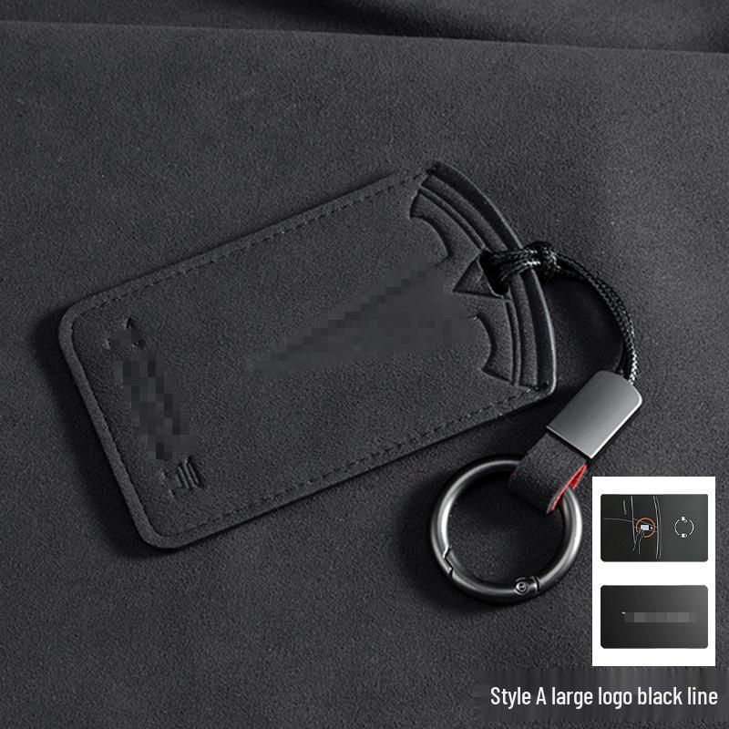 Tesla Key Card Holder for Model 3/Y - Stylish Suede Bag for Men and Women