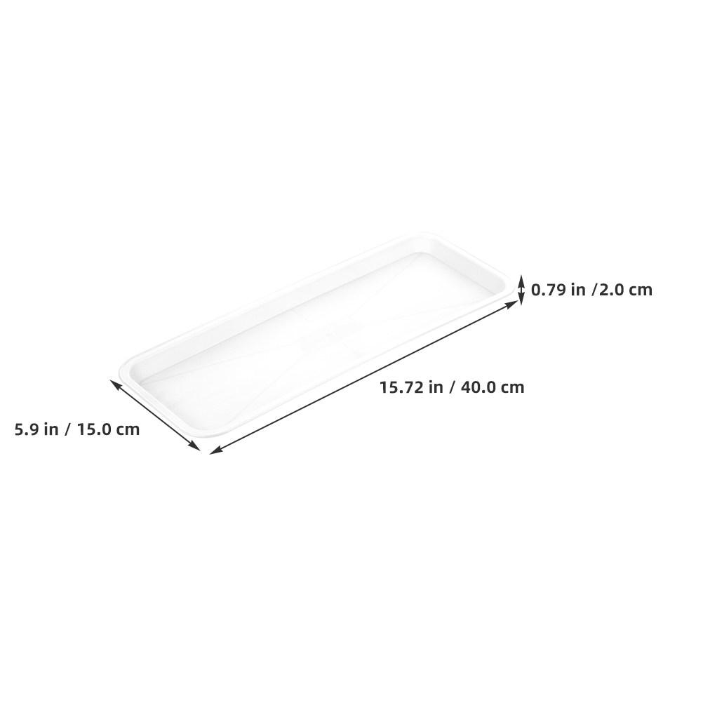 

5Pcs Plastic Plant Drip Tray Light Brown Rectangular Flower Pot Base Window Sill Planter Tray Water Catcher Plant Accessory белый
