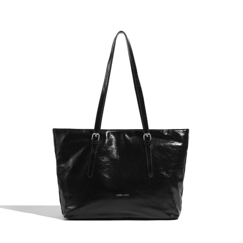 Niche High-end Sense Retro Large-capacity Commuting Versatile Tote Bag Underarm Bag Simple Zipper Single Shoulder Big Bag Women