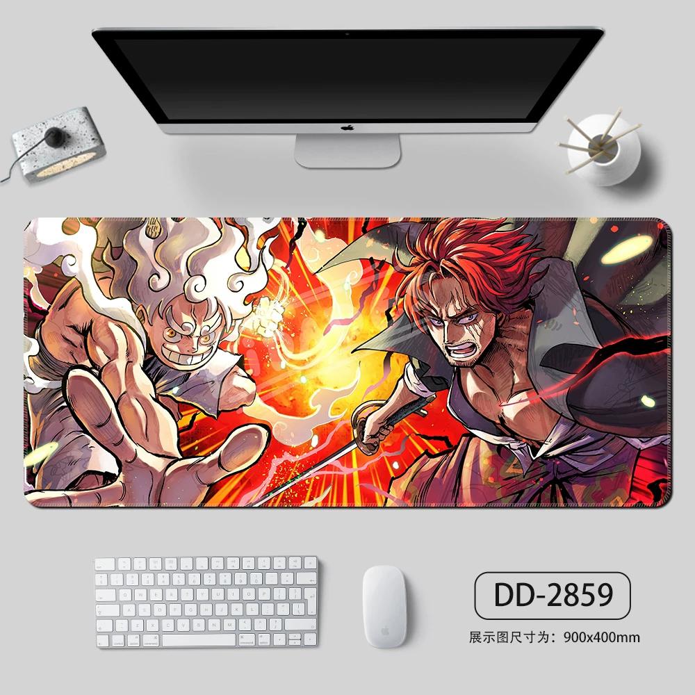 High Definition ONE PIECE Mouse Pad Oversize Boy Hot Blood Animation E-sports Keyboard Pad  Monkey D. Luffy Roronoa Zoro Computer Table Mat Animation
