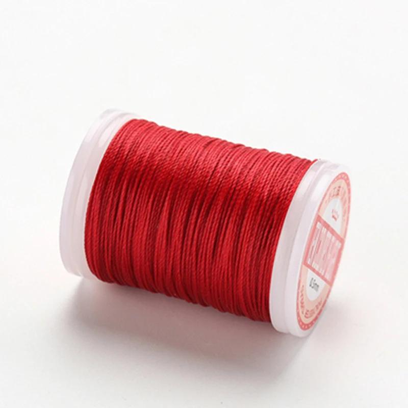 

Waxed Thread For Leather DIY Accessories Leather Craft Sewing Thread Round Waxed Thread Polyester Cord Wax Coated Strings 0.4mm