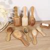 Airbag Wood Comb Massage Hair Brush Comb For All Hair Types Anti-Static Comb & Scalp Massager Ir Cushion Design For Detangling