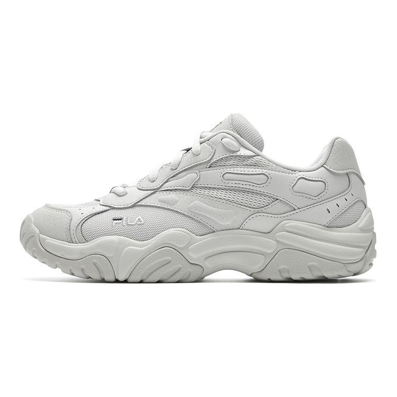 FILA Koral Coral Shoes Comfortable Durable Breathable Dad Shoes Men sneaker White Gray F12M612107FWO
