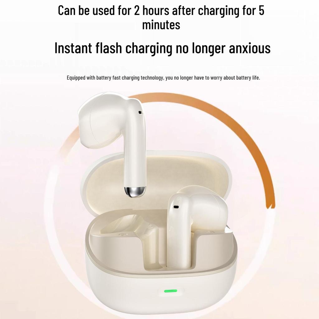 Student Bluetooth Headset V5.4: Half-in-ear, noise-canceling, ultra-long battery, low latency, high-quality sound.