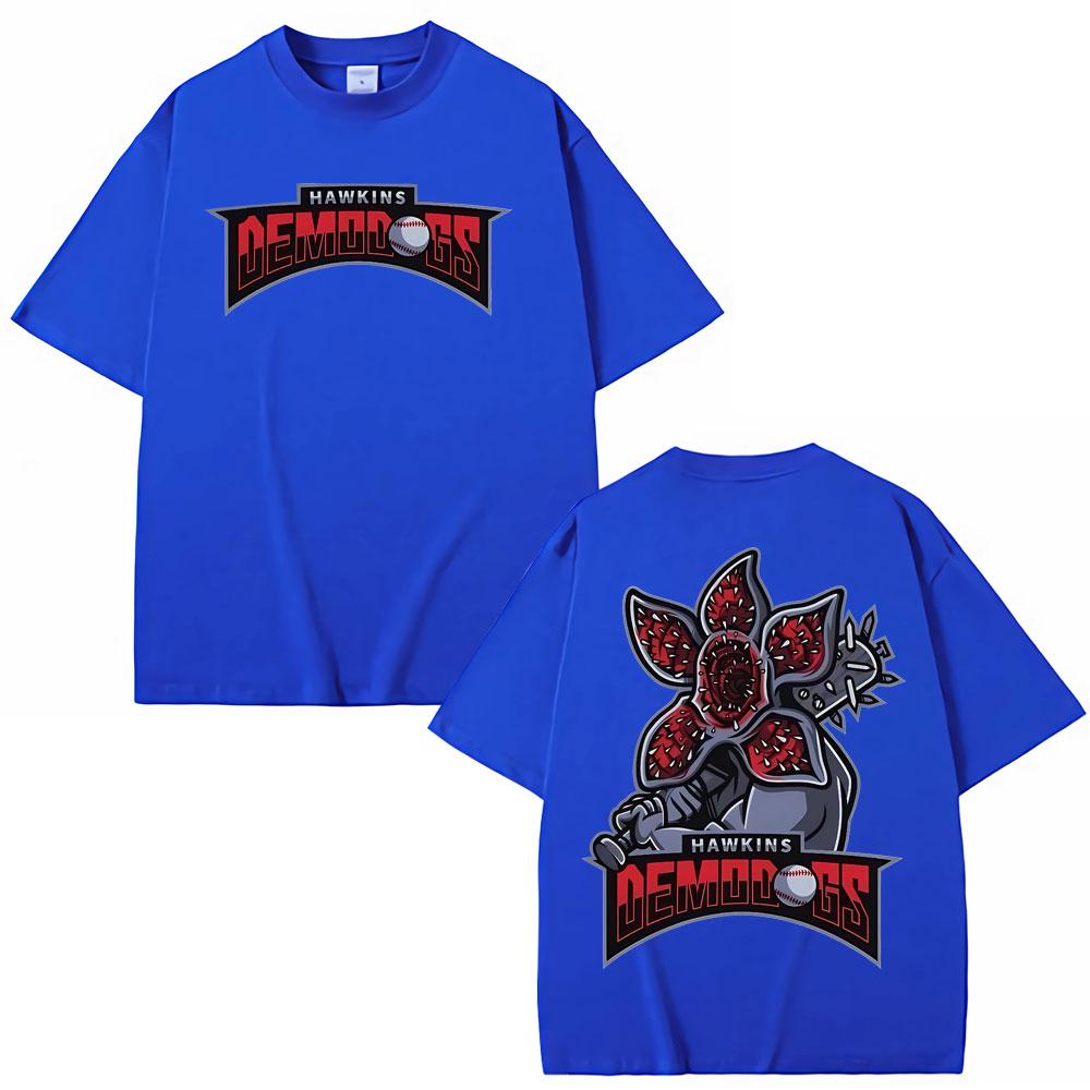 American TV Series Eddie Munson Demogorgon Hawkins Tshirt Cannibal Flower Monster Graphic T Shirts Unisex Women Cotton Tshirts