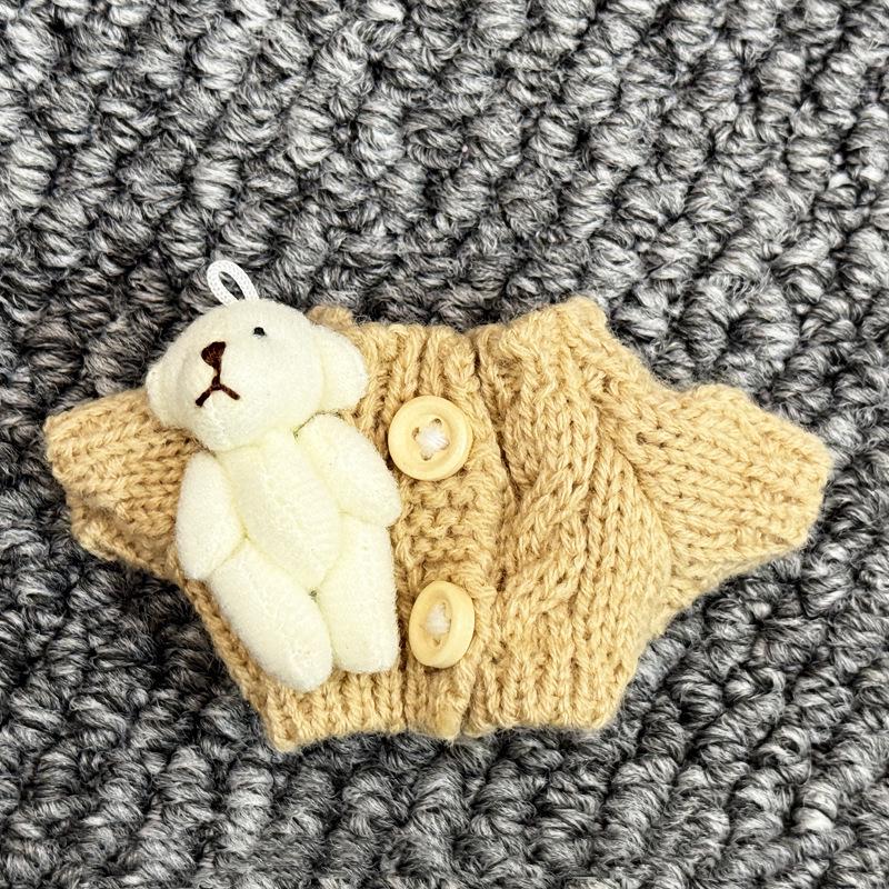 

17cm Labubu Cloth Doll Outfit: Knit Sweater & Bear Accessory for First-Third Generation Labubu Dolls (Outfit Only, Excluding Doll)