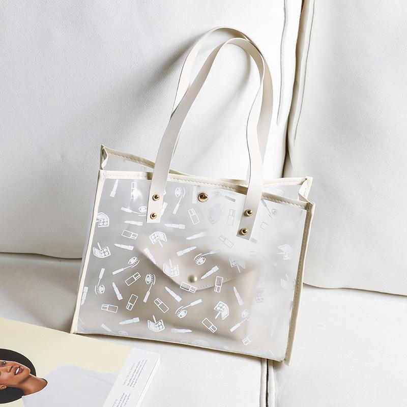 JYL TS Women's Sling Bags  Tote Bag 030 2 Set PVC Printed Large Capacity Women Bag