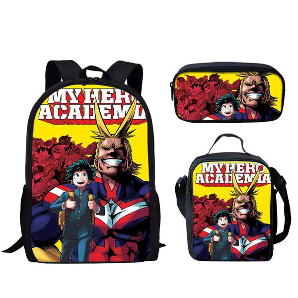 My Hero Academia Backpack Set With Large Capacity For Daily Use And Student Gear