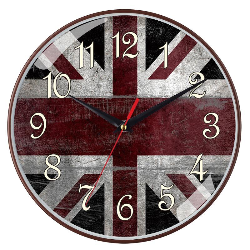 12 Inch 30cm Imitation Wood Grain Bamboo Grain Brushed Japanese Style Silent Clock Fashion Living Room Personalized Creative Wall Clock