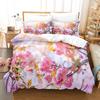 Pale Pink Duvet Cover Set Sakura Branch With Cherry Flowers Tender Japanese Spring Decorative Bedding Set King Size Green