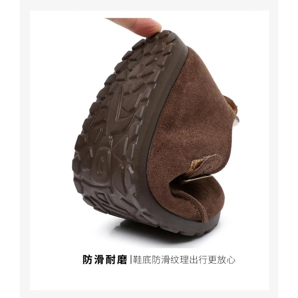 Women's  Winter New Comfortable Warm Cotton Shoes Retro Casual Loafers Lazy One Step Doudou Shoes Female
