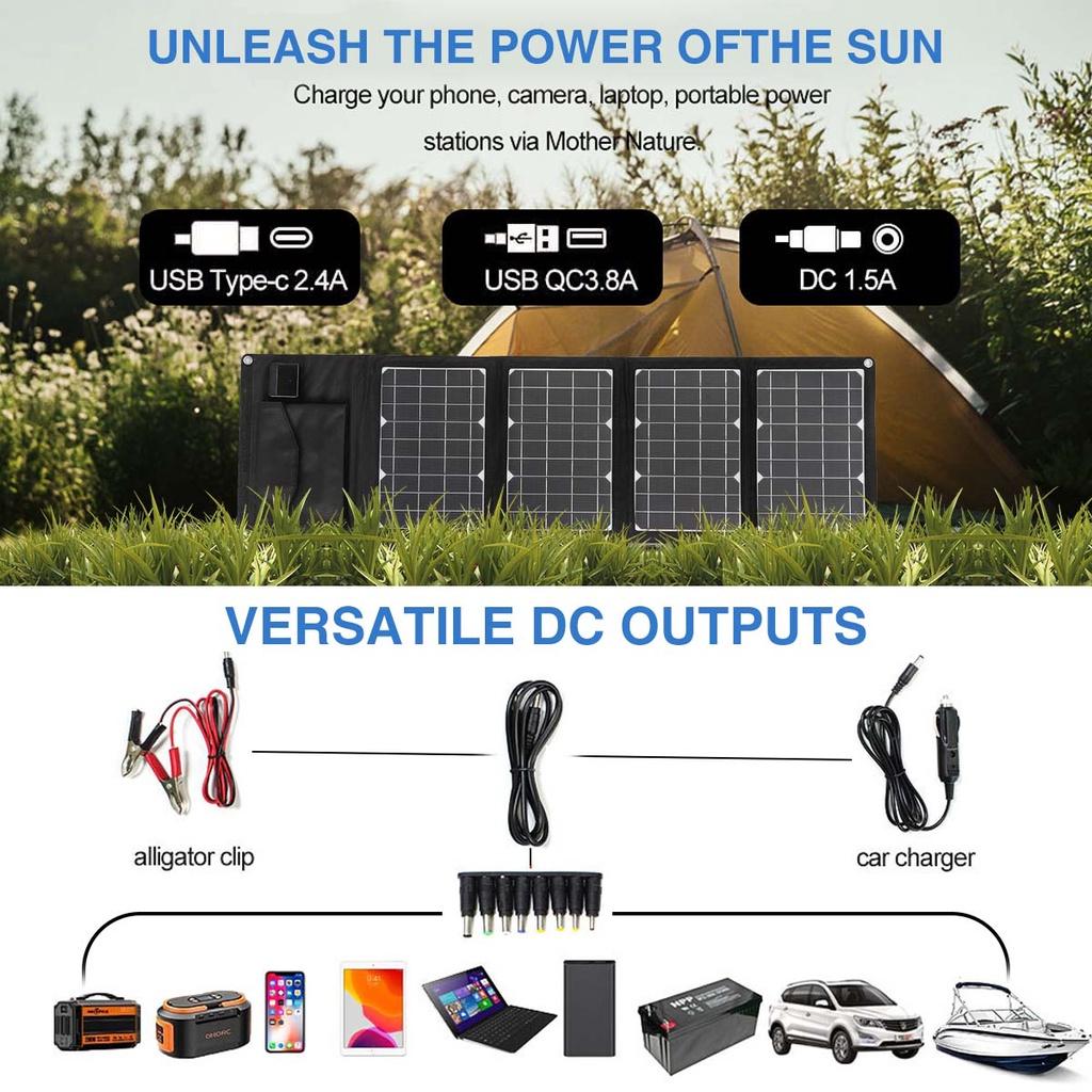 28W 5V Outdoor Foldable Solar Panels Cell USB Portable Solar Smartphone Battery Charger for Tourism Camping Hiking