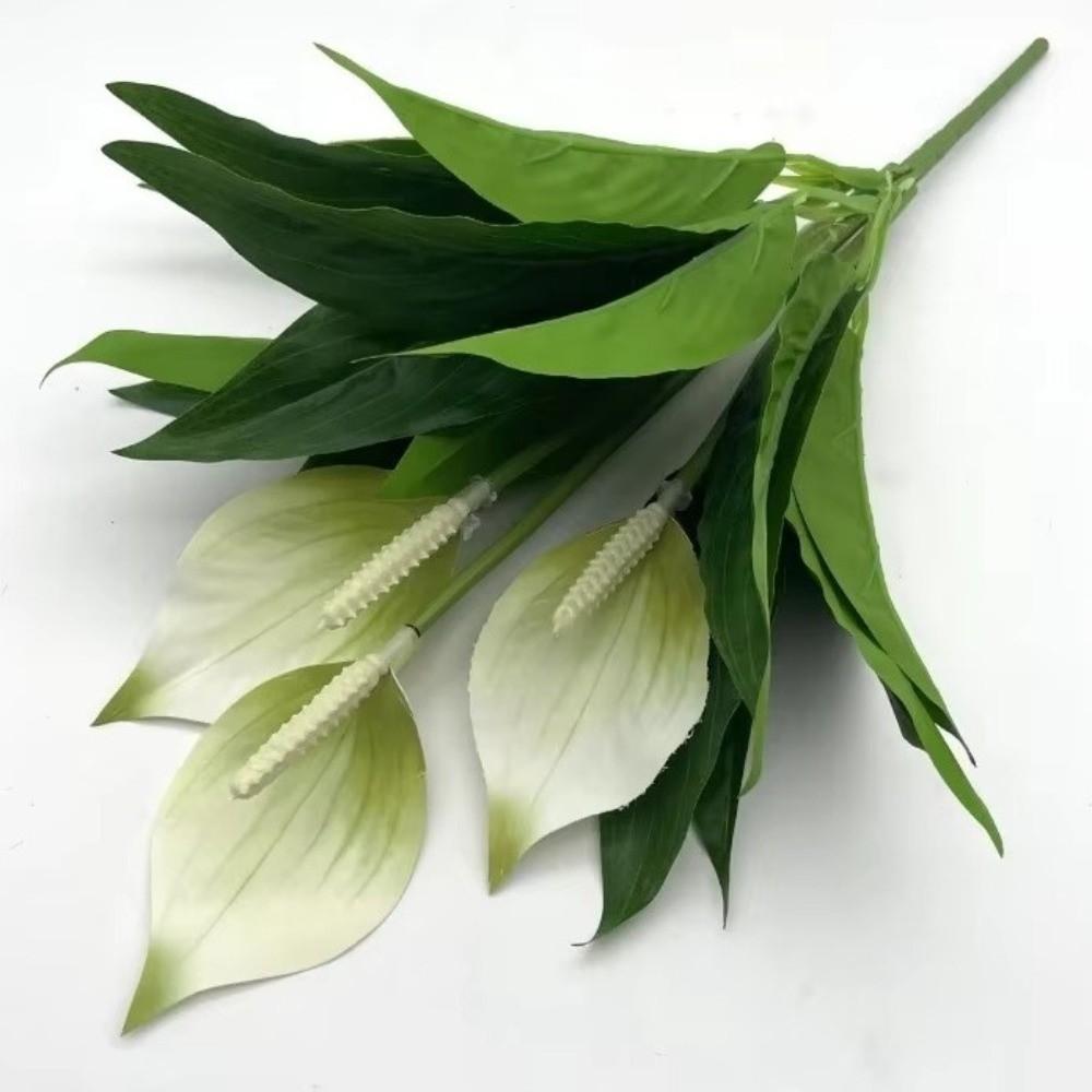 Green Plants Artificial Green Plants Tree Branch Fake Flowers Real Touch Palm Tree Leaves Desktop