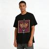 Vintage Sword Through Tiger Head Graphic Casual Tee Pure cotton T-shirt
