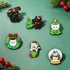 Bag Decorative Pins Christmas Cartoon Cat Enamel Brooch, Kitten Badge Pin for Backpack Accessories Men Women, Sweater Cardigan Coat Dress Jewelry