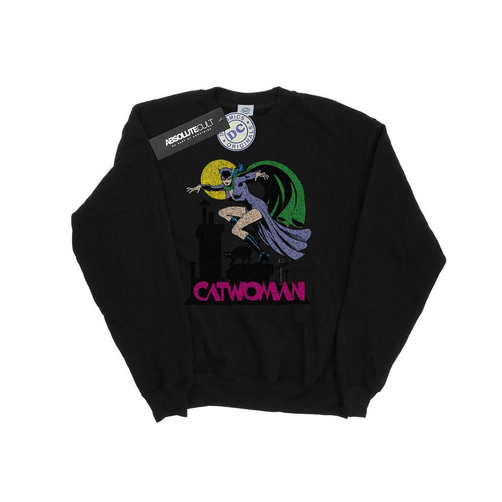 DC Comics Womens/Ladies Catwoman Crackle Logo Sweatshirt